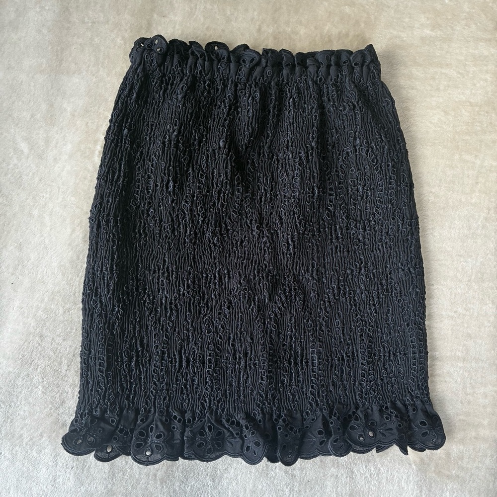 Charo Ruiz Black Textured Mini Skirt